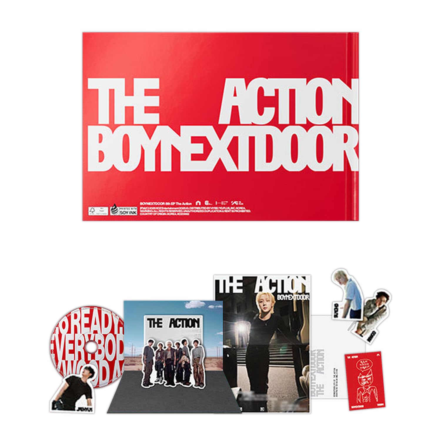 BOYNEXTDOOR - 5th EP Album [The Action] (Play Ver.) Photo Book R + Sticker + Tabloid Poster + Pop-Up Card + Gift