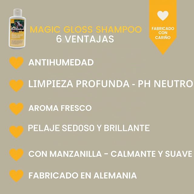 Foto 8 de 8 de Champú para caballos 500ml I champú suave para caballos manzanilla ph neutro I cuidado del caballo pelaje…