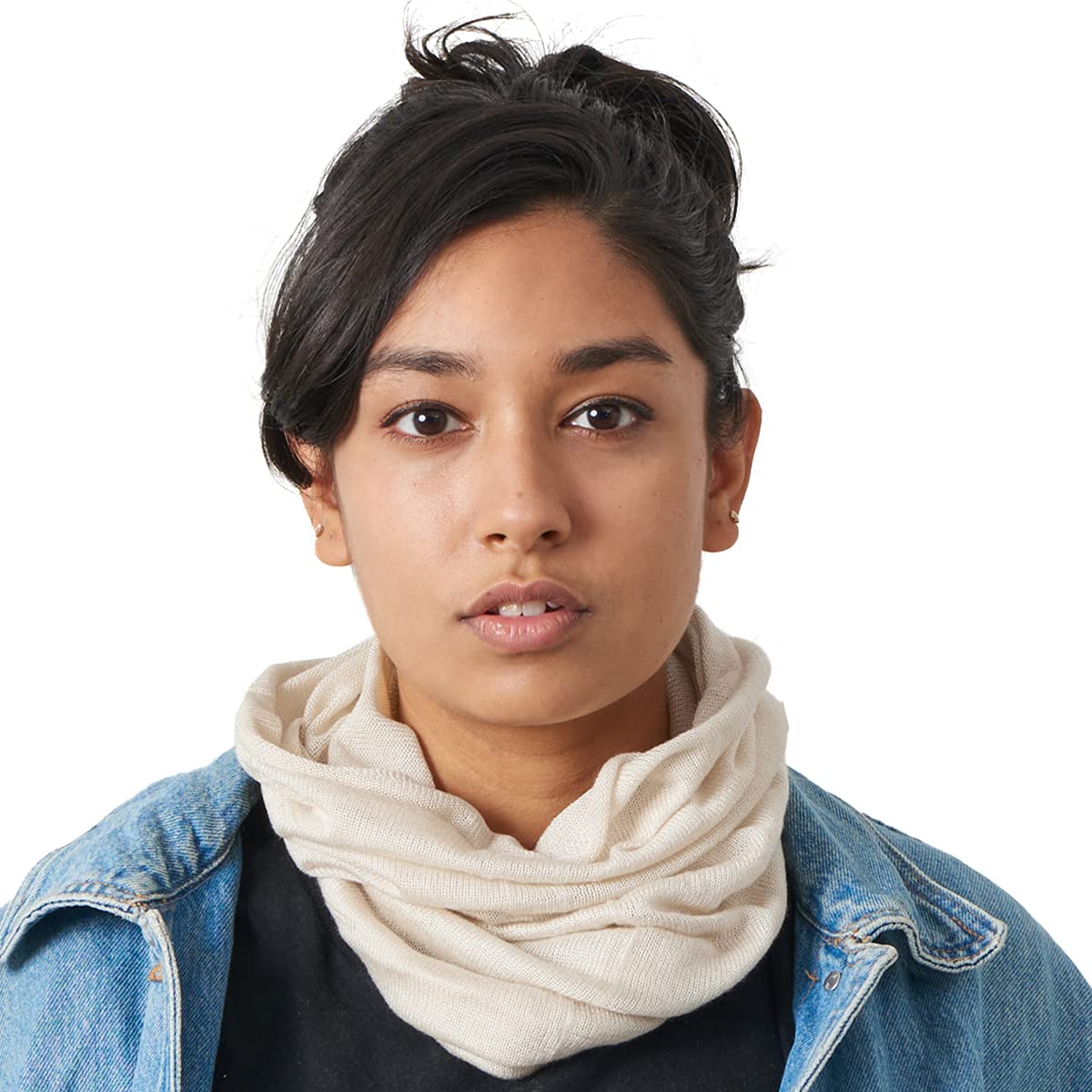 CHARM Braga Cuello Seda Bufanda Mujer - Invierno Multifuncional Diadema Gorro Moto Mujer
