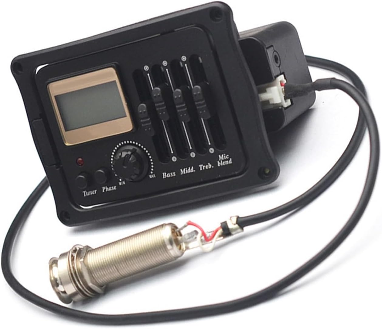 Acoustic Guitar Pickups Three Section Folk Acoustic Guitar Pickup EQ Piezoelectric With Microphone Adjustable Tone