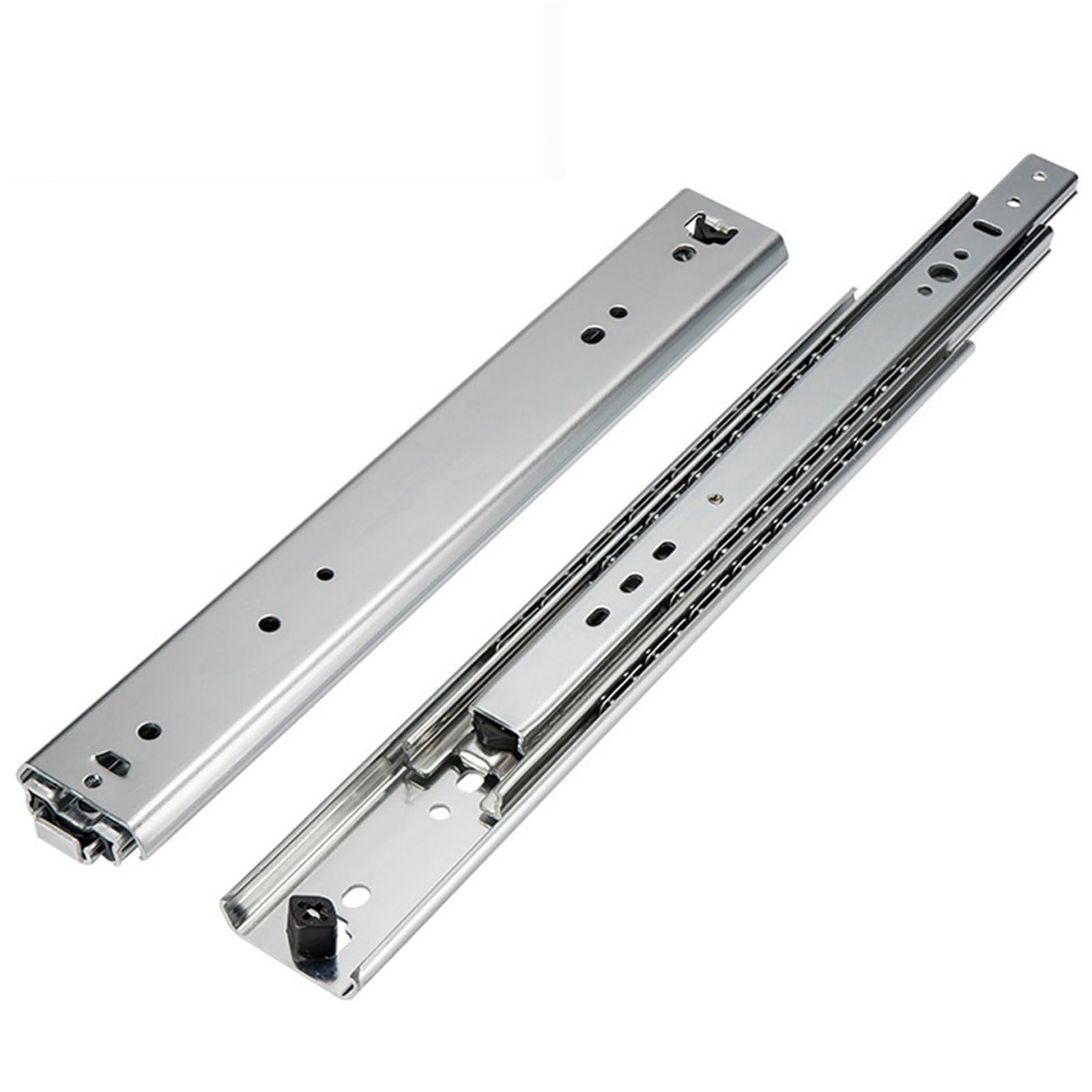 1 para szyn do szuflad z łożyskami kulkowymi o szerokości 53 mm, obciążalność 120 kg (bez blokady), 16in / 400 mm