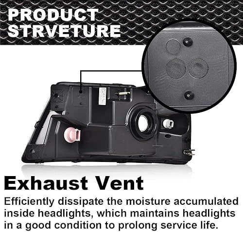 Miniatura 2 de CNNELL Faros delanteros compatibles con Ford F150 Pickup 2004-2008Lincoln Mark LT 2006-2008, (no para modelos 04 F150 HeritageFlareside Beds), lente