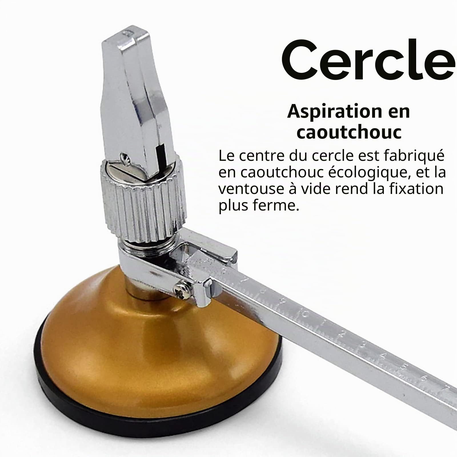 WANGCL Coupe-trou circulaire pour verre de 600 mm - Pour couper des cercles - Réglable - Avec échelle de diamant