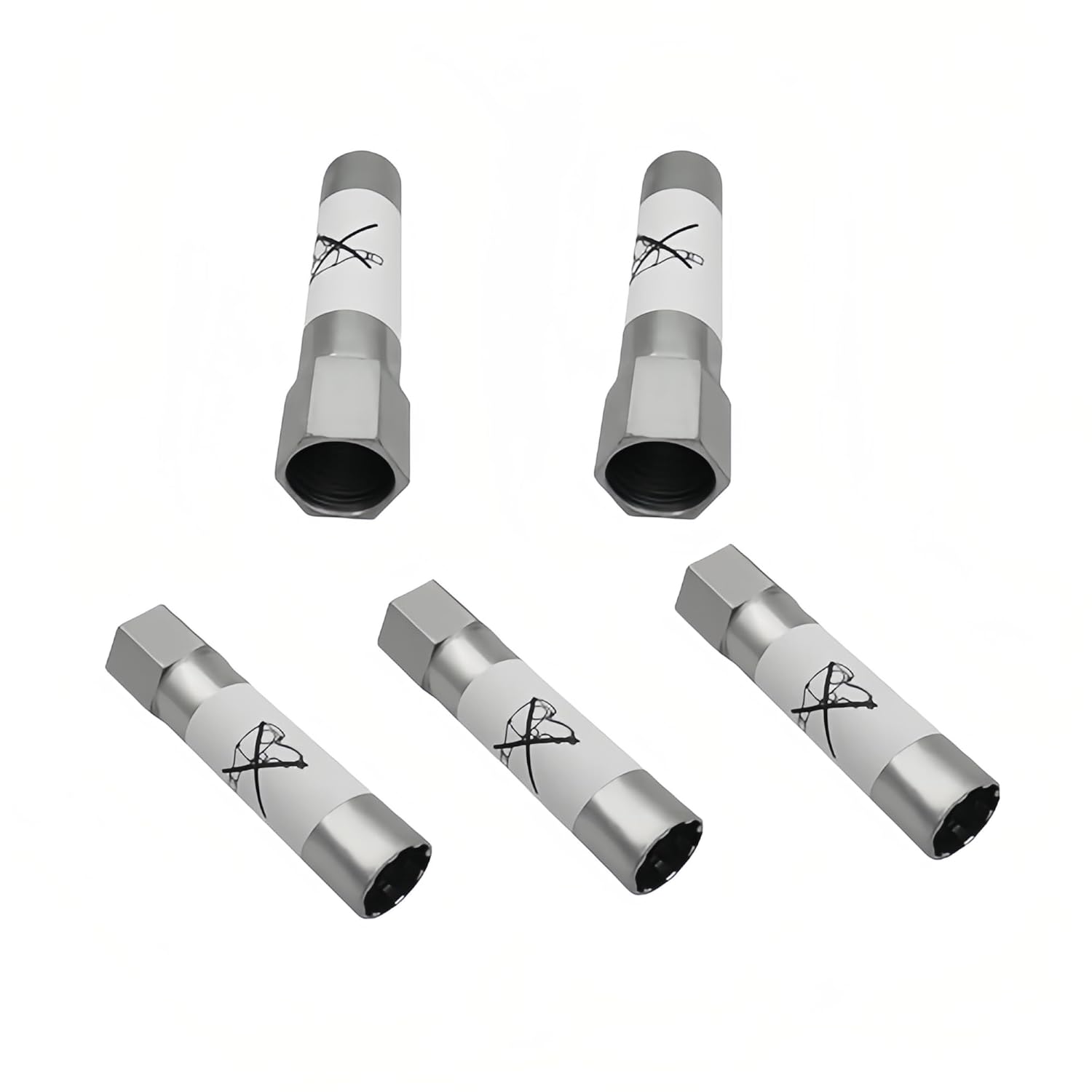 5 Pcs Spline Lug Nuts, 8 Point Splined Nut Key Lock Tool, 13/16'' Drive Hex Lug Nut Sockets for Car, Replaces M65100