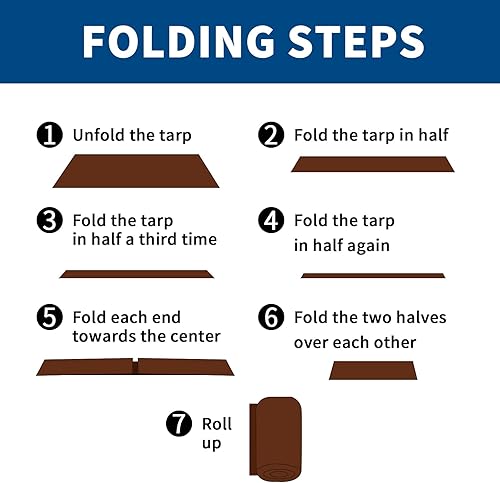 Miniatura 7 de 25 x 40 pies RSW - Lona reversible de seguridad resistente al agua de 12 mil, resistente a los rayos UV, lona a prueba de rasgaduras y desgarros con