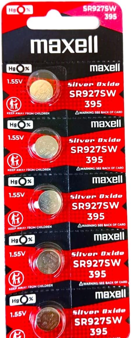 Maxell One (1) X 395 SR927SW SB-AP Silver Oxide Watch Battery 1.55V Blister