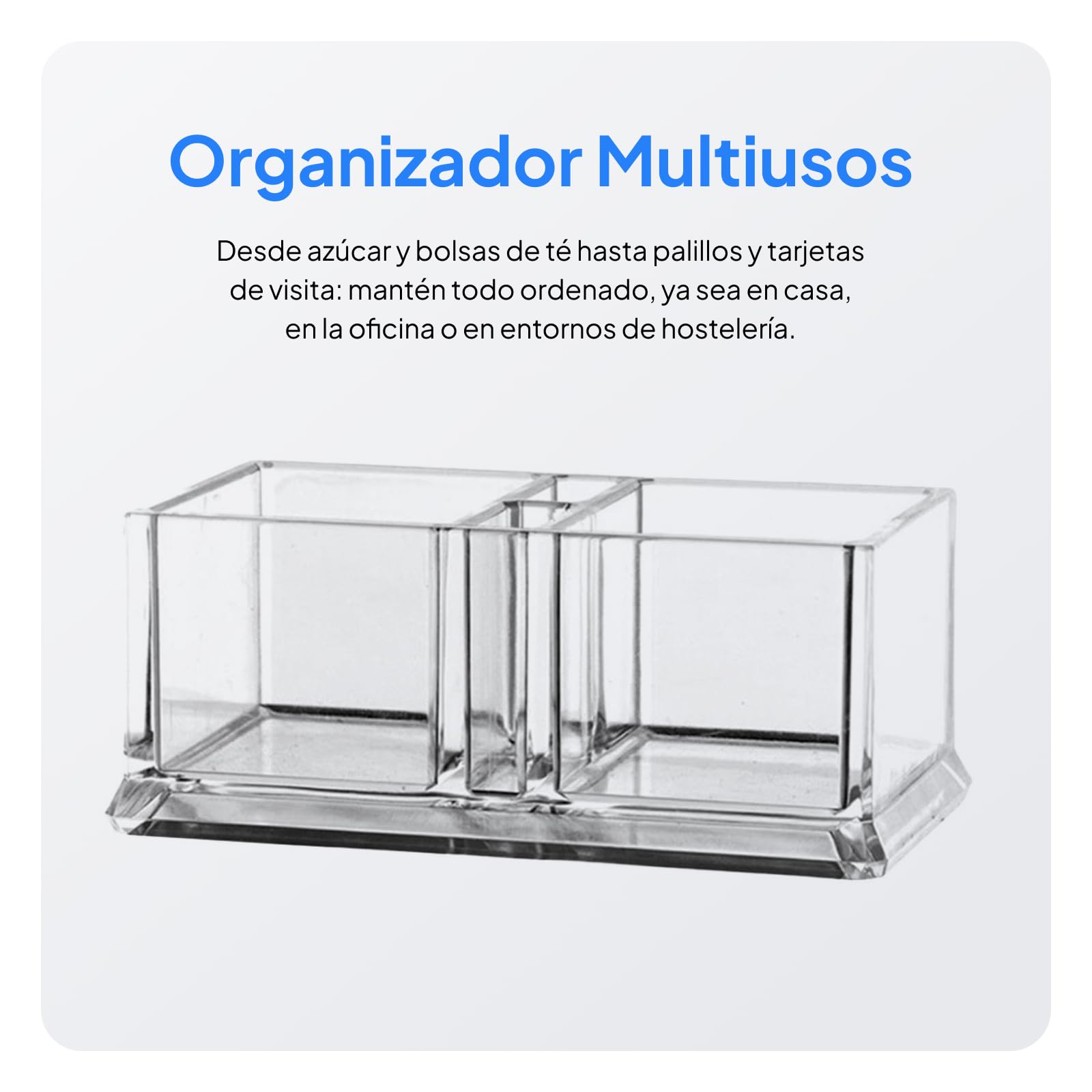 Baoblaze Soporte para Paquetes de azúcar Bolsita de té Organizador Dispensador Contenedor de Almacenamiento de Platos Titular de Tarjetas de Visita para Mesa, 14,6 cm x 8,1 cm x 6 cm