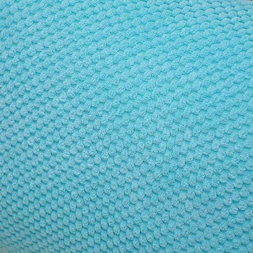 CaliTime Pack of 2 Comfy Pillow Covers Cases for Couch Sofa Bed Comfortable Soft Solid Corduroy Pineapple Trellis Both Sides 12 X 20 Inches Blue Turquoise