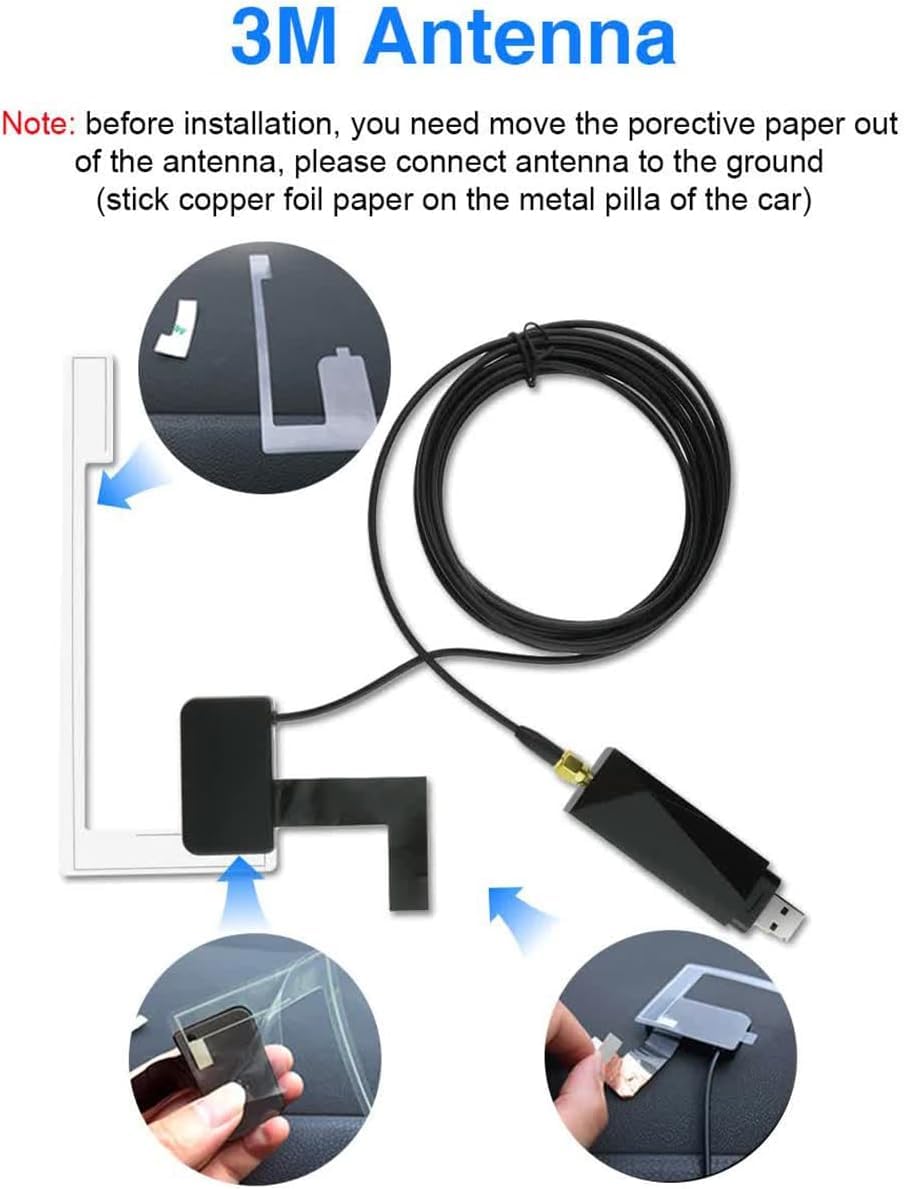 Adaptateur DAB pour autoradio Android DAB, DAB + récepteur pour système d'autoradio, lecteur Android, GPS, récepteur tuner