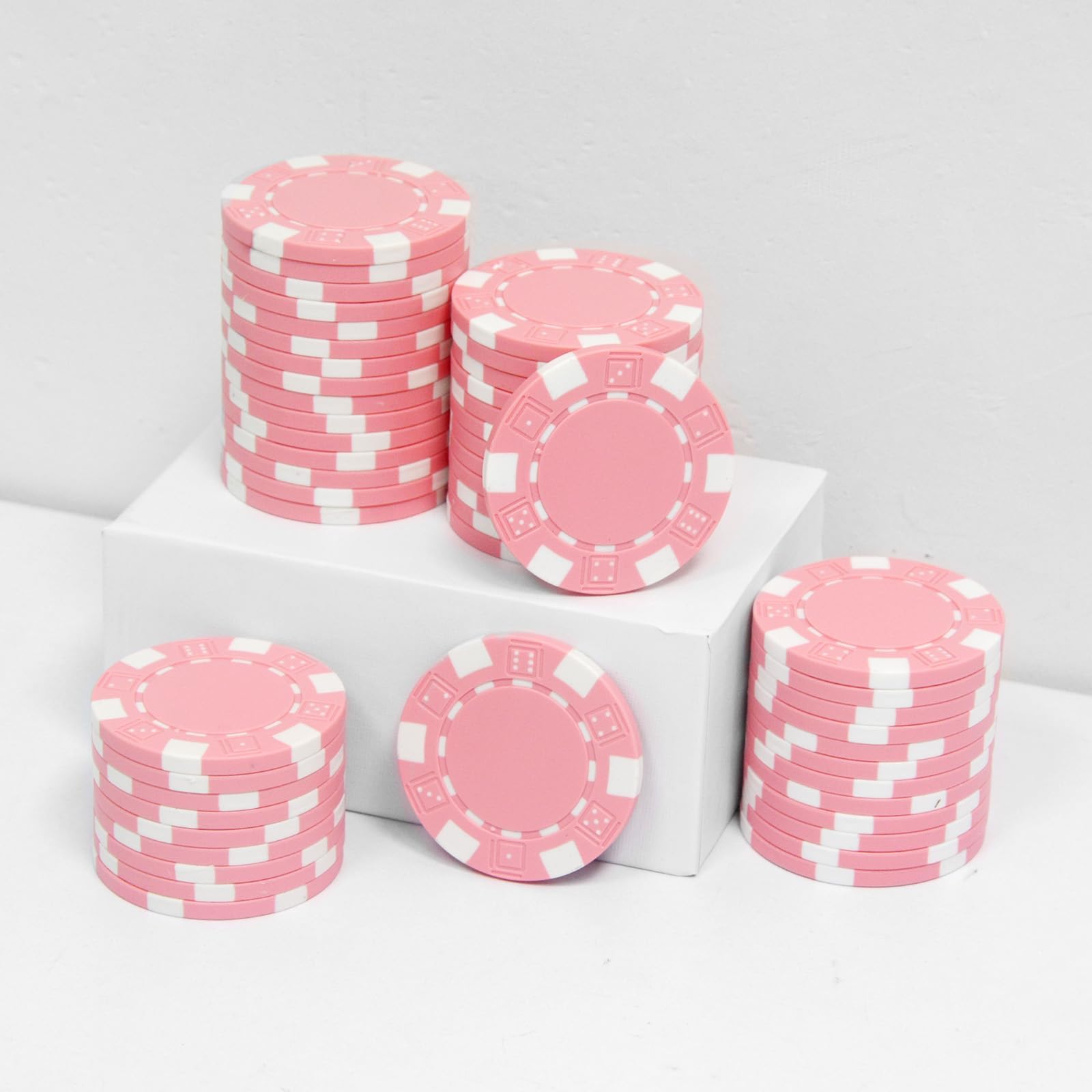 11.5 Gram Poker Chips ABS Monte Carlo Poker Chips Casino Grade Poker Chip for Texas Hold'em, Blackjack,Card Night Poker Games-Pack of 50
