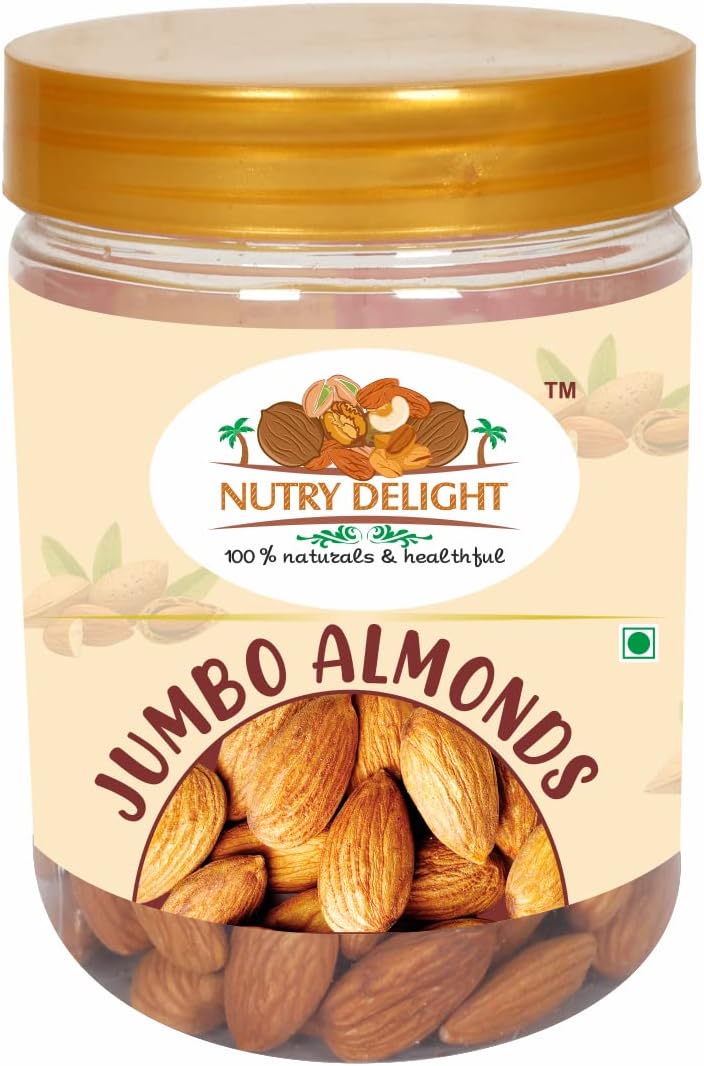NUTRY DELIGHT California Almond - 250 GMS | Badam Giri |Dry Fruit Healthy Badam - All Natural (Jar Pack)