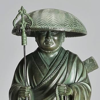 Amazon｜弘法大師 空海 青緑色｜仏像 オンライン通販