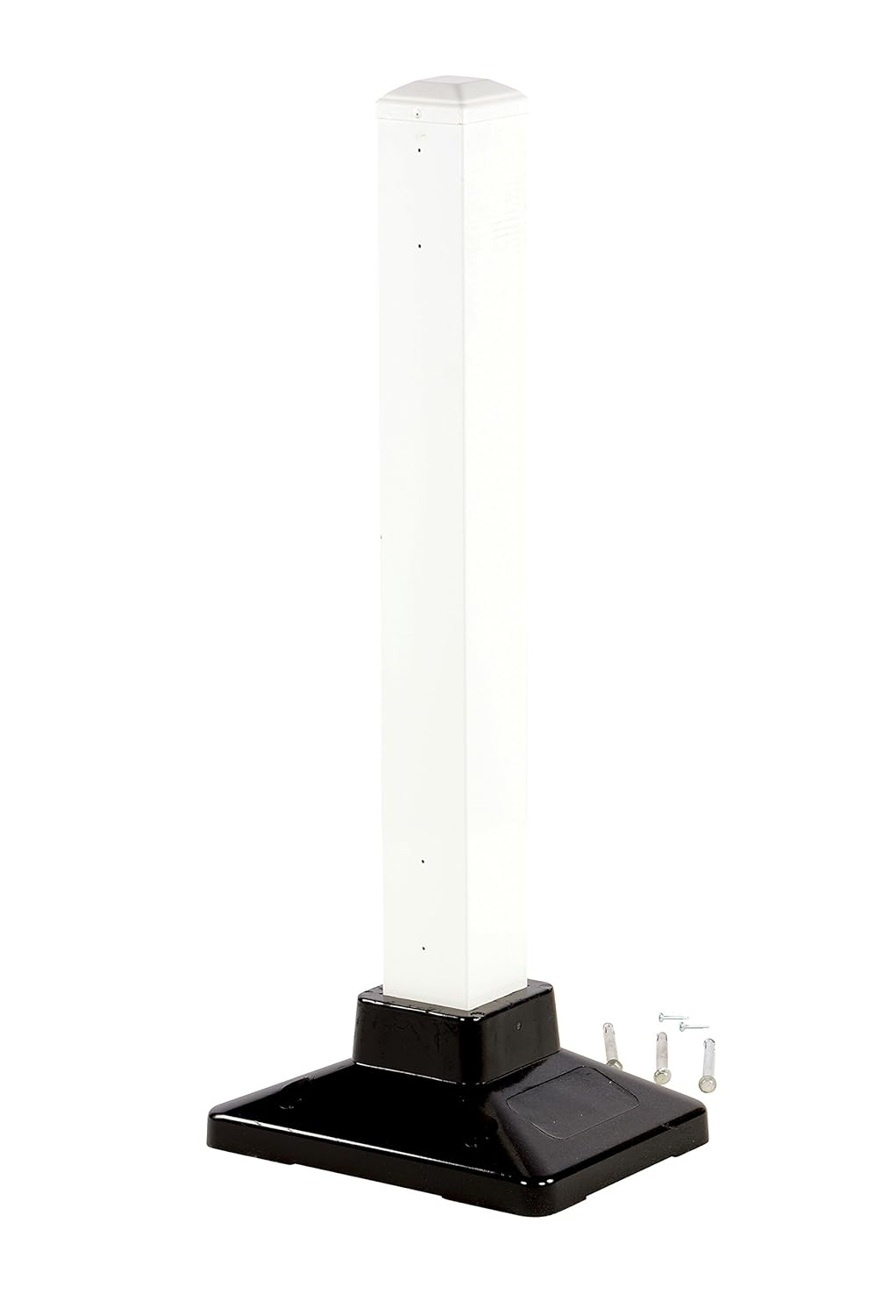 Vestil SPR-POST-W Steel Semi-Permanent Barrier Post White