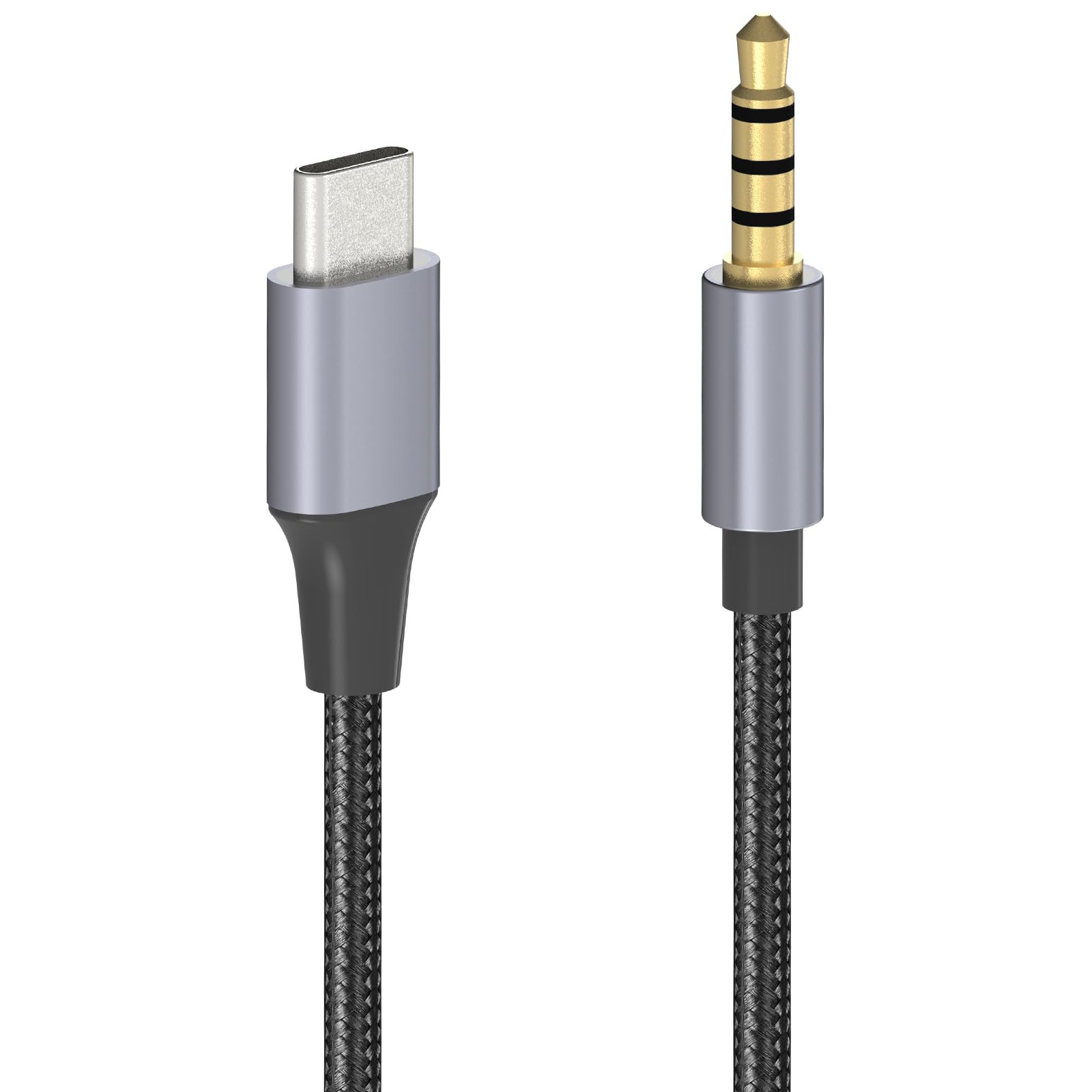 MOTONG USB Typ C auf 3,5 mm AUX-Klinkenkabel, USB-Typ-C-Stecker auf 3,5 mm TRRS-Audio-Stecker, Kopfhörer, Auto-Stereo-Kabel, Adapter für Handy, Tablet