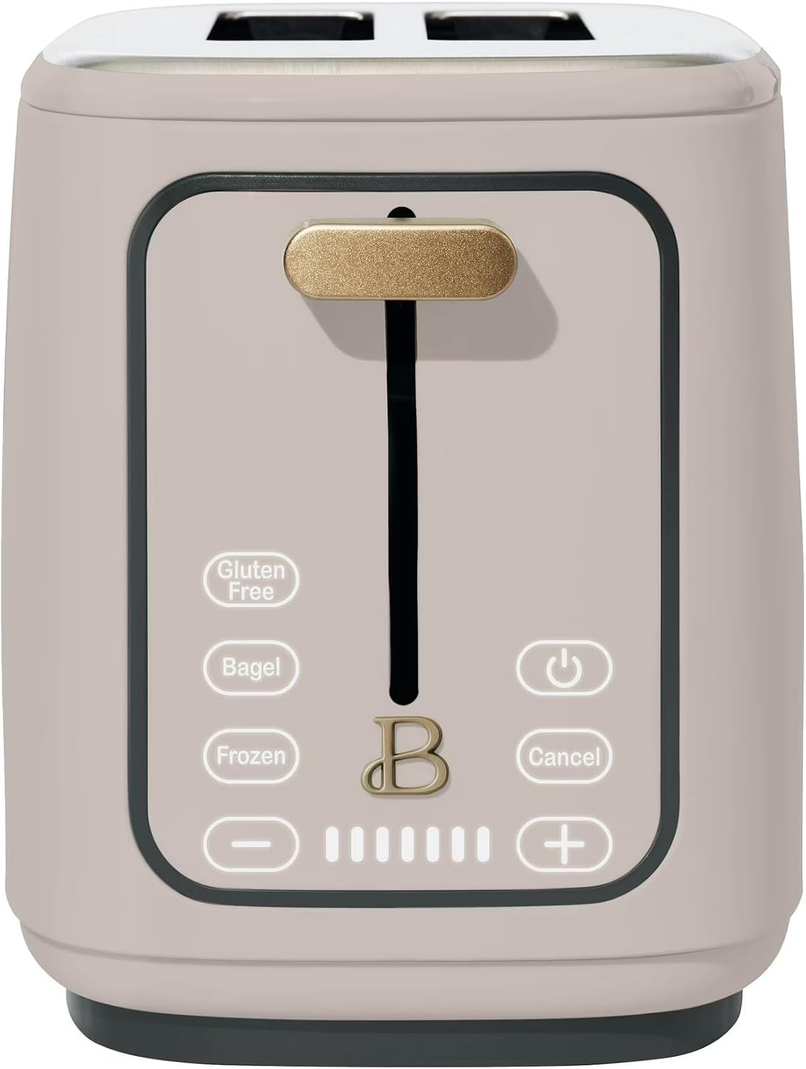 2 Slices Toaster with Touch-Activated Display, 7 Browning Settings, Bagel &amp; Frozen Bread Presets, Slide-Out Crumb Tray Stylish Kitchen Toaster (Porcini-Taupe)