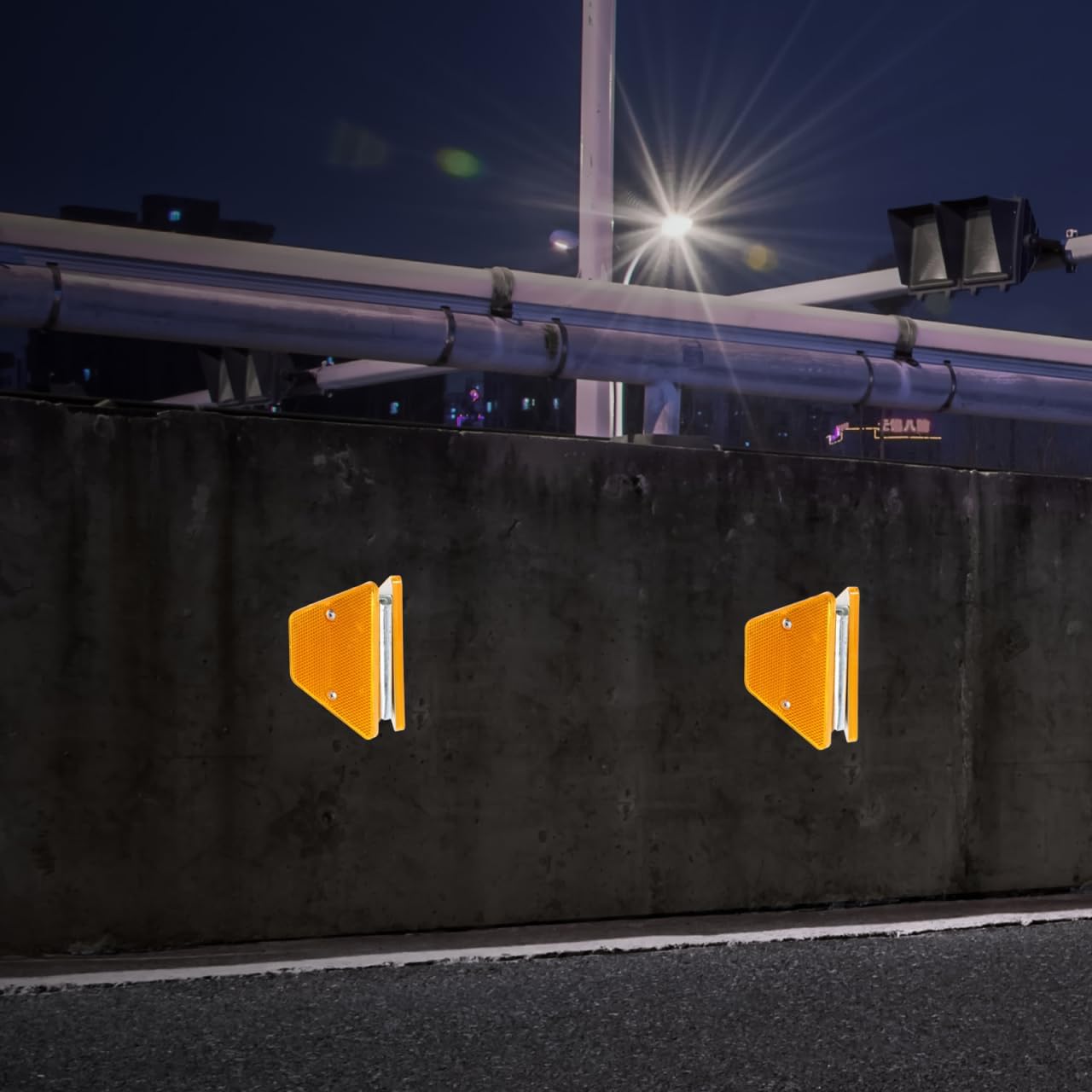 Reflective Driveway Markers 2-Pack Roadway Reflectors for Outdoor Safety Pavement Markers with High Visibility and Sleek Design for Driveway Entrances