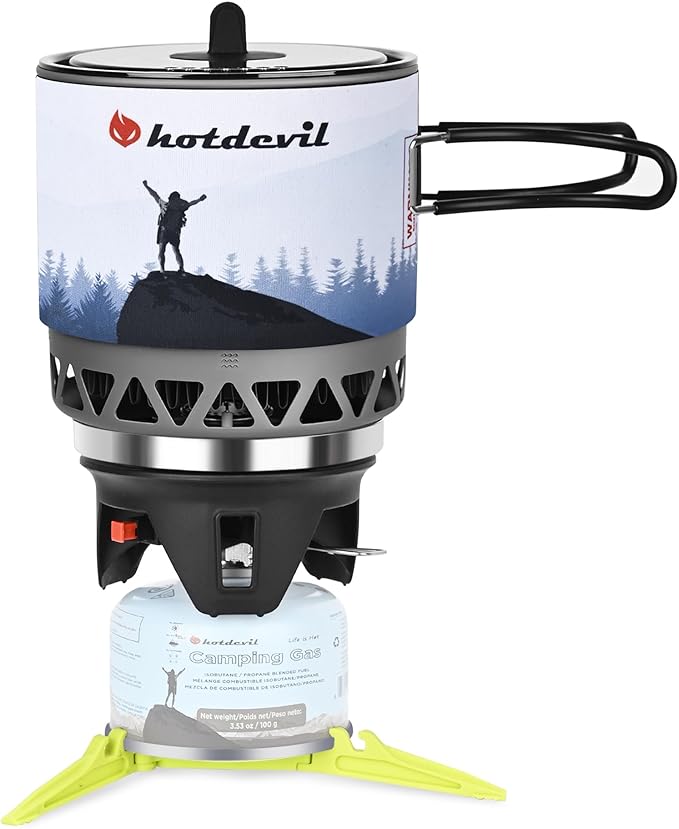 Amazon.com: 1.2L Backpacking Camping Stove Cooking System with Piezo ...