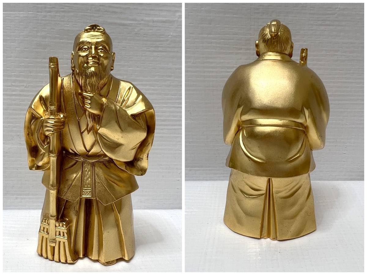 Amazon.co.jp: 豪華金彩 金属工芸 高砂人形 竹翁斎作雅 翁と媼