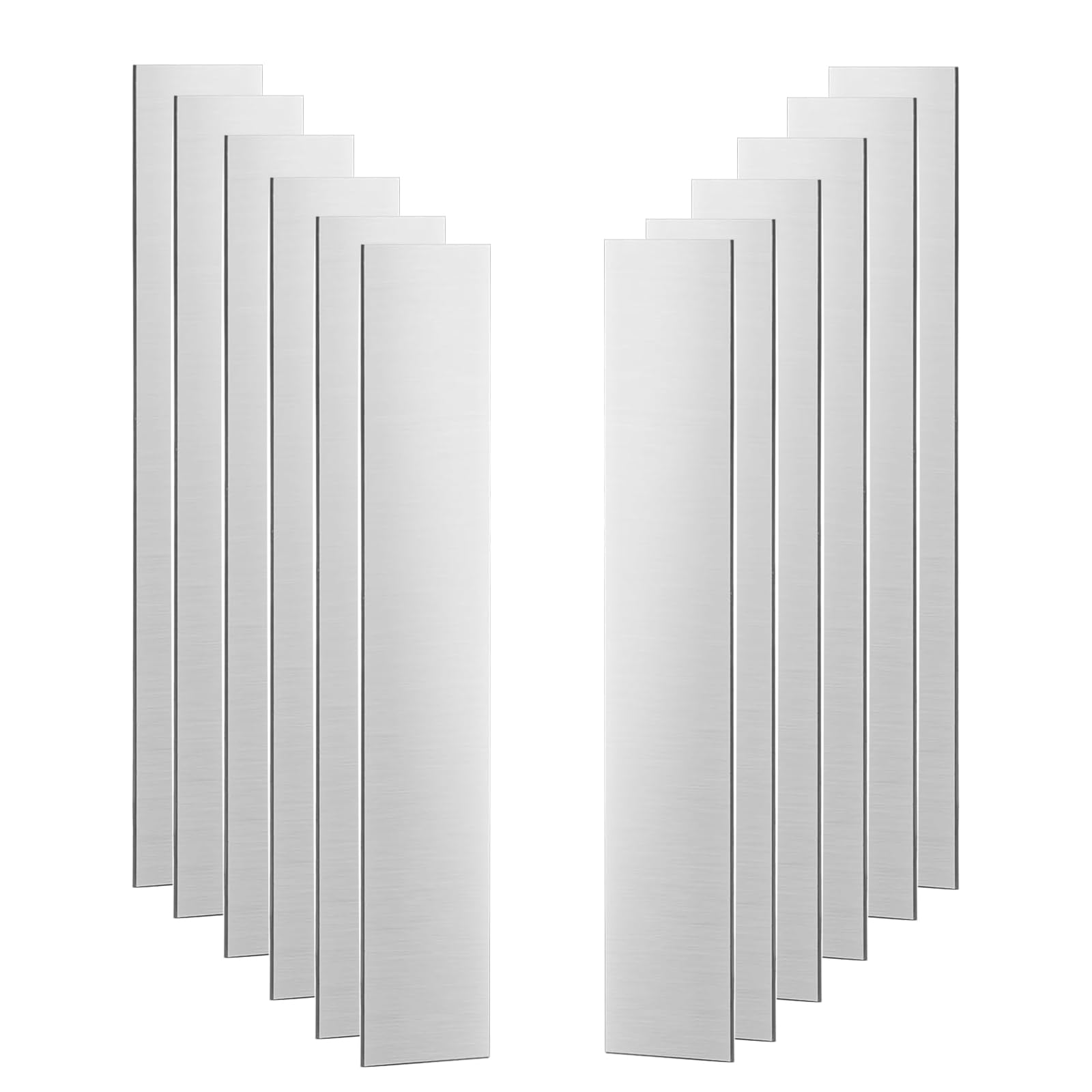 12 pièces Anodes de Zinc Pur 150x25x1 mm Feuille de Zinc Bande d'Électrode de Zinc Électrode de Haute Pureté pour Zingage et Galvanoplastie de Zinc