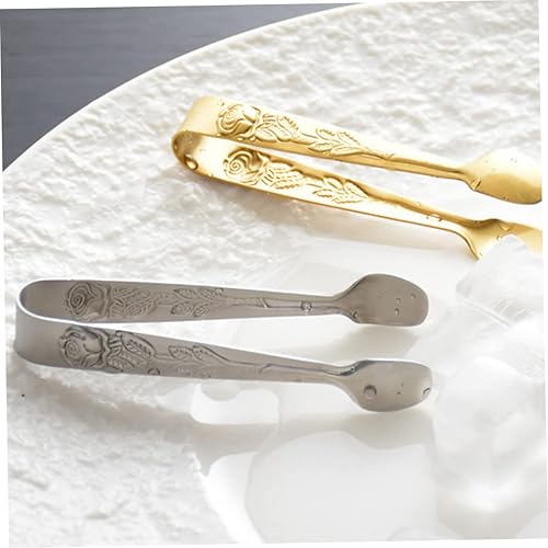 Miniatura 8 de 2 pinzas de acero inoxidable para alimentos, pinzas de azúcar rosa, pinzas para cubitos de hielo, mini alicates para dulces, buffet de dulces, clips