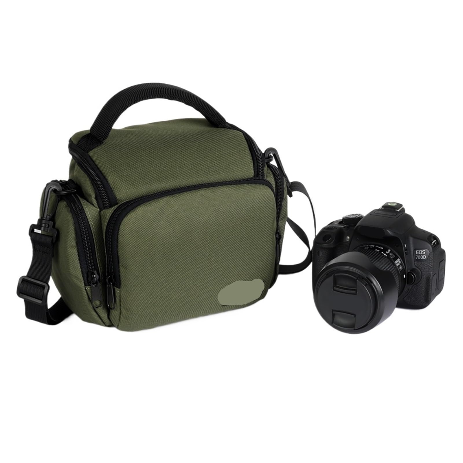 Borsa A Tracolla Per Fotocamera Borsa for fotocamera reflex Obiettivo digitale Zaino for fotografia all'aperto Tessuto leggero impermeabile Grande capacità Multi Per Fotocamera(Black)