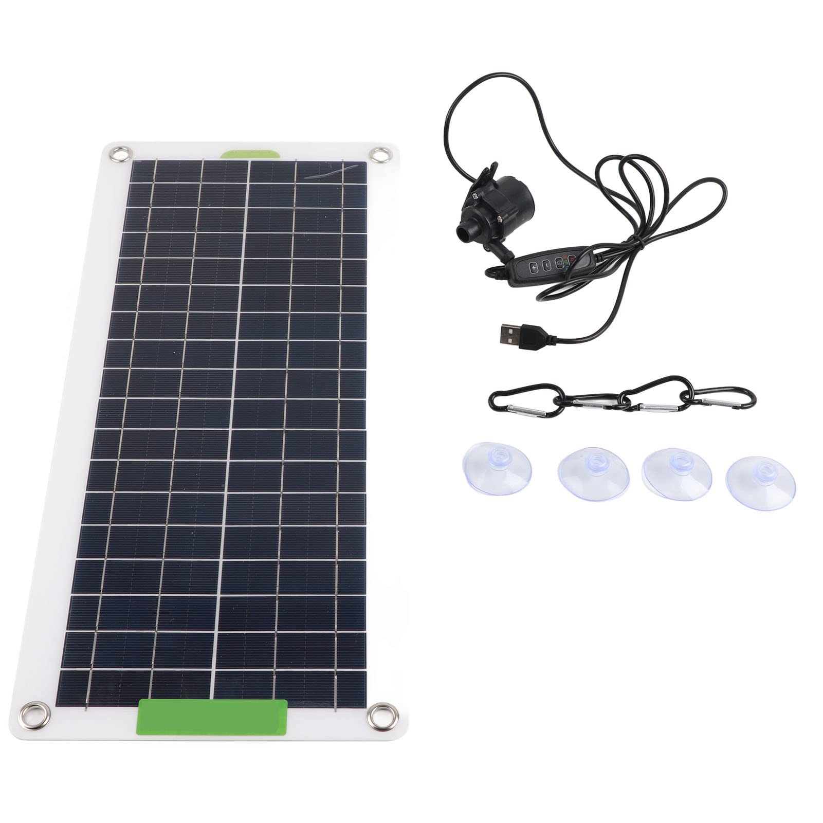 Kit Pompa Acqua Solare Efficiente Pompa per Fontana da 30 W con Pannello Solare per Acquario Piccolo Laghetto, Materiale ABS