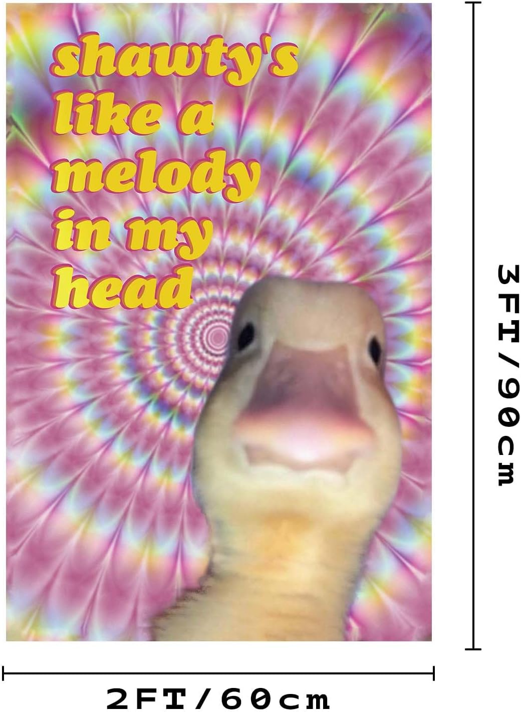 Welcome to My Crib Flag Hip Hop Sunglasses Dizzy Duck Funny Banner For Room Durable Man Cave Wall With Brass Grommets For College Dorm Room Decor (D7) - Image 2