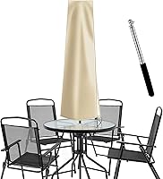 Vista 11 de Dafire Funda para sombrilla de patio de 7 a 9 pies, fundas de sombrilla de 5.6 ft (verde 420D), tela Oxford impermeable con cremallera, fundas