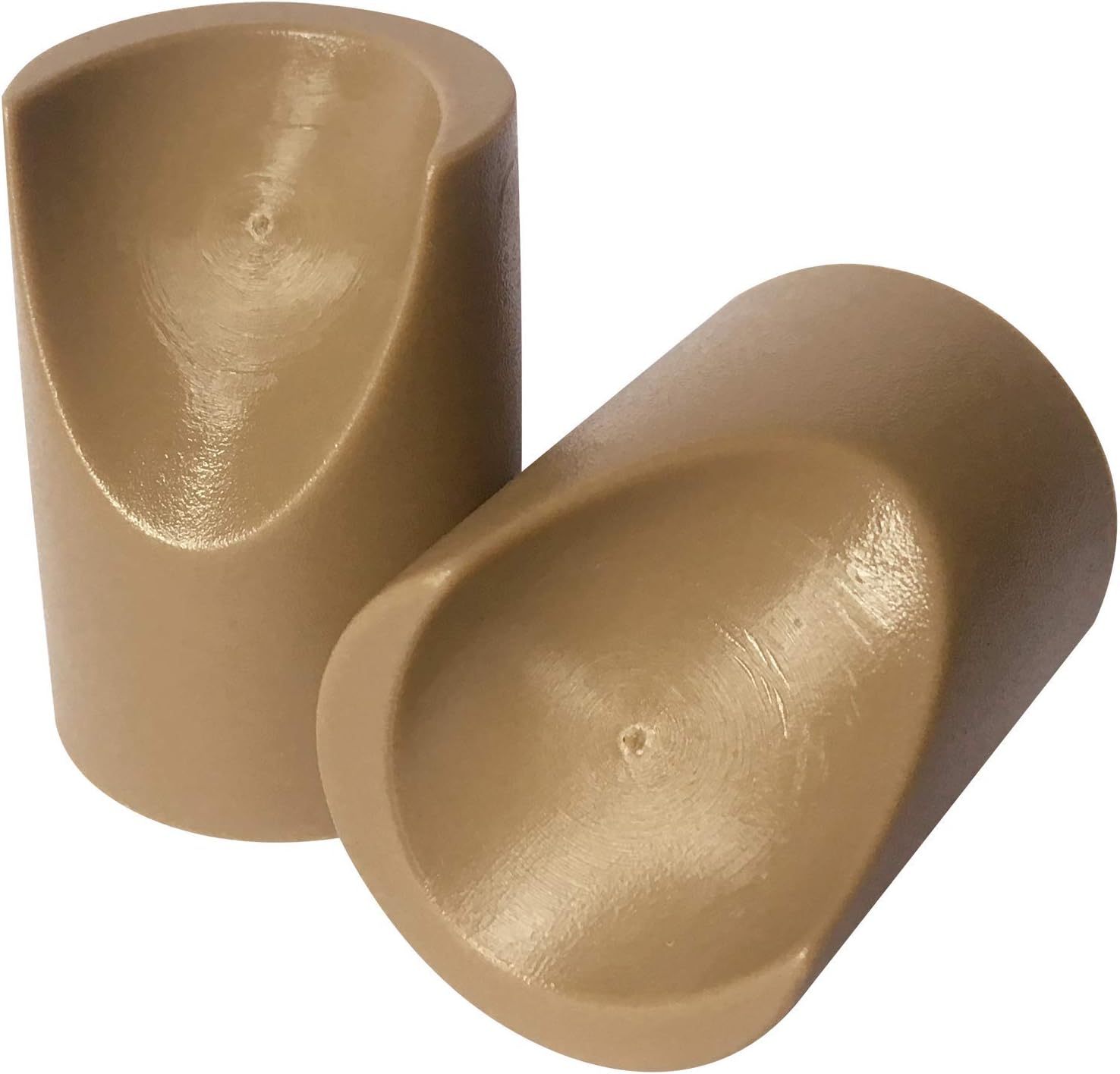 8 Beige Folding Chair V-Tip Stabilizer Caps, 7/8 Inch ID - Heavy Duty Nylon End Caps, Non-Marring Round Top of Leg Protectors, Compatible Replacement Stability Plugs for Metal & Padded Folding Chairs
