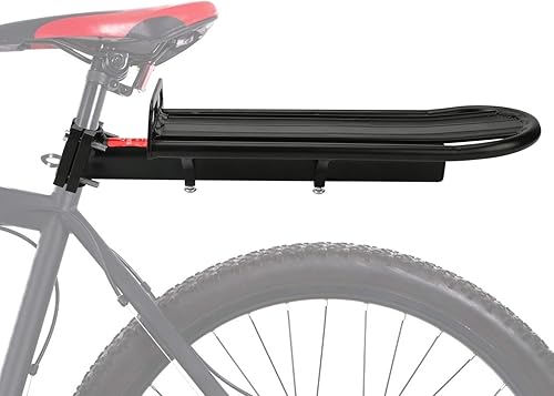 BicycleStore - Soporte trasero para bicicleta, equipaje, carga y turismo, accesorios de ciclismo, liberación rápida, aleación de aluminio ajustable,