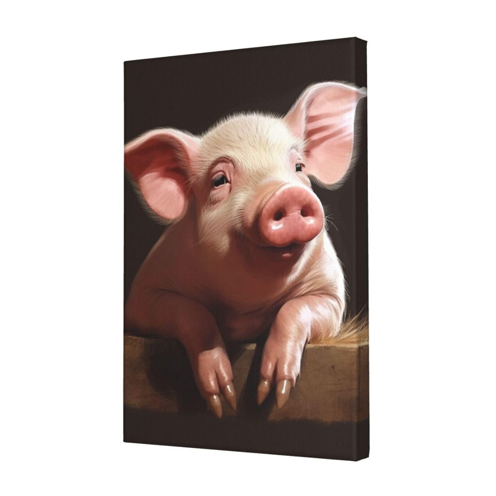 KLOPH Smiling Canvas Wall Art for Living Room 12"x18" Modern Artwork Painting for Bathroom Hanging Canvas Prints Aesthetic Wallart for Bedroom Kitchen Office Wall Decor