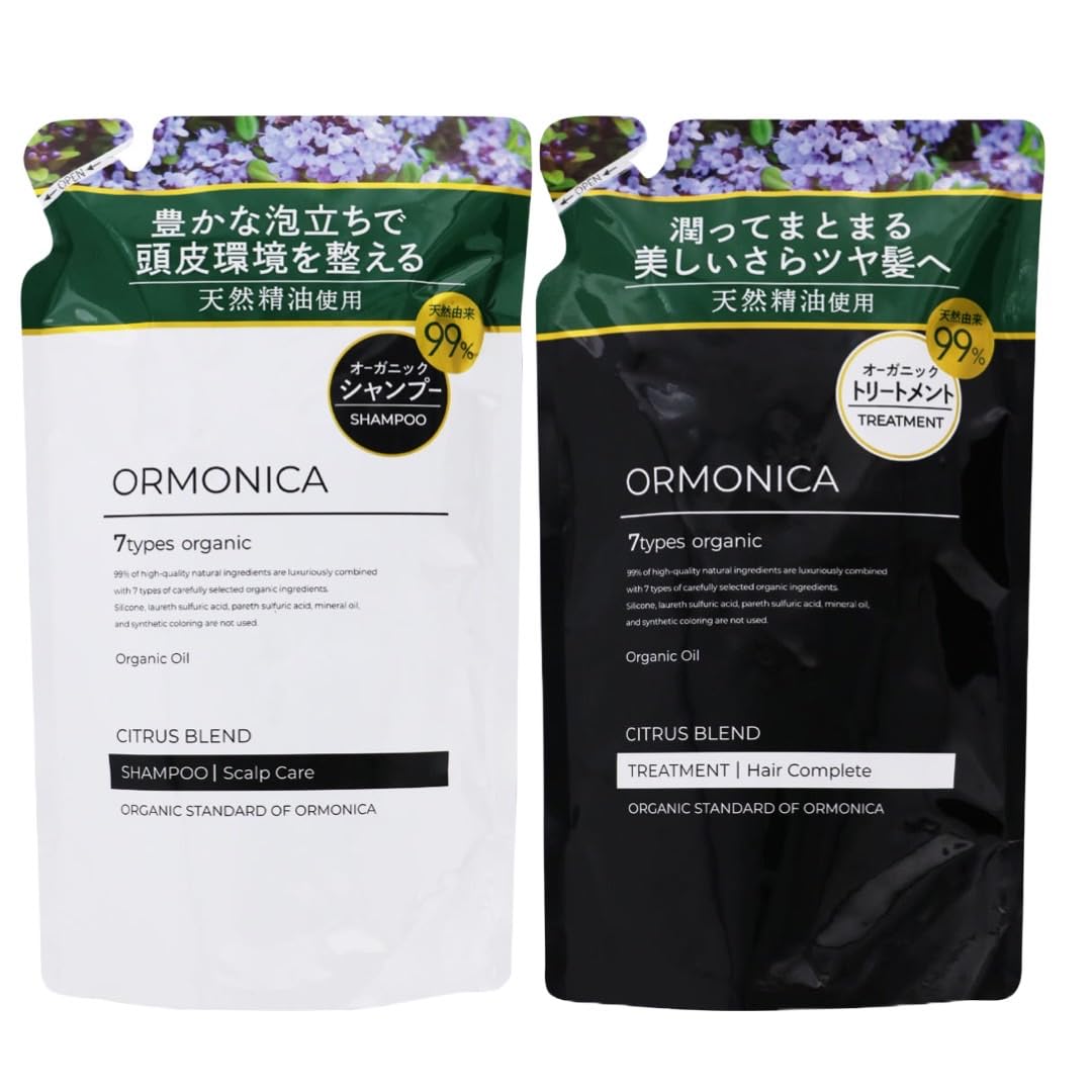 Amazon オルモニカ オーガニック シャンプー トリートメント セット 詰替えセット 各400mL ノーブランド品 シャンプー・コンディショナーセット 通販