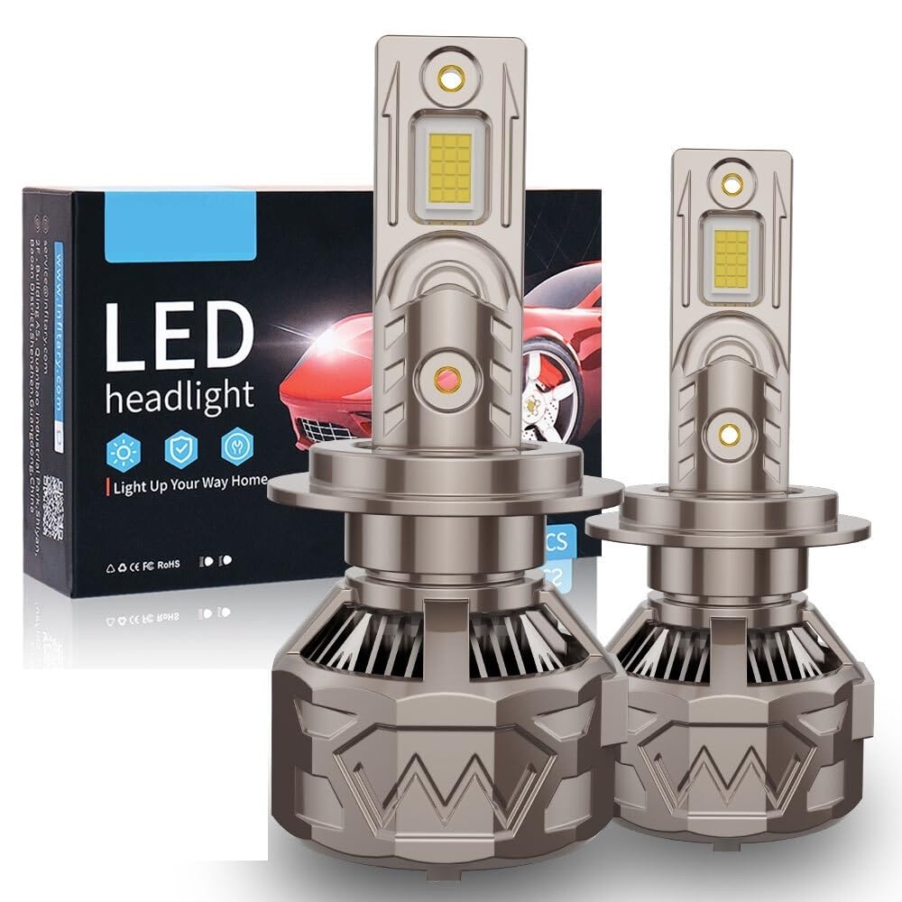 Phares de voiture à LED haute puissance H7 H4 CANBUS, ampoule H1 H11 HB3 9005 HB4 9006 170 W, 2 tubes en cuivre for voiture(H4/9003/HB2 Hi/Lo)