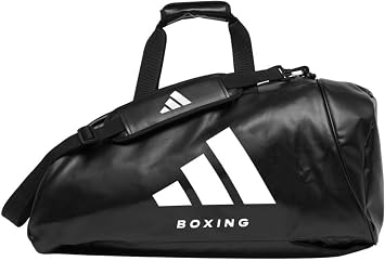 Adidas Sports Backpack, Duffel, Gym Bag, Rucksack, Workout, Boxing bag, black/white PU 2 In 1 Holdall Bag