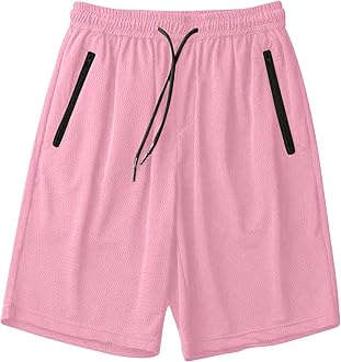 Men's Thin Ice Silk Quick Dry Shorts Casual Drawstring Elastic Waist Stretch Yoga Running Short Pants with Pockets