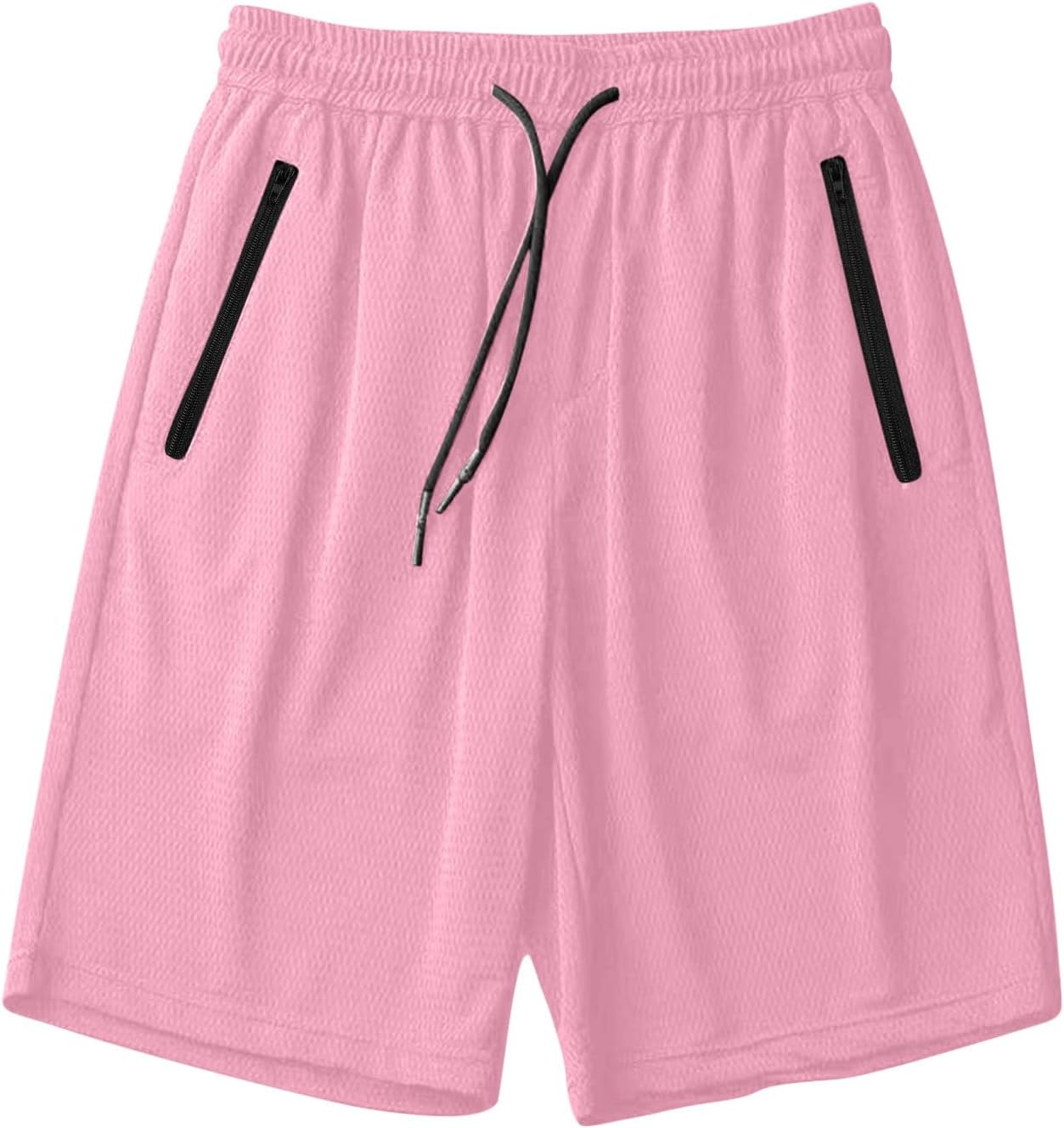 Men's Thin Ice Silk Quick Dry Shorts Casual Drawstring Elastic Waist Stretch Yoga Running Short Pants with Pockets