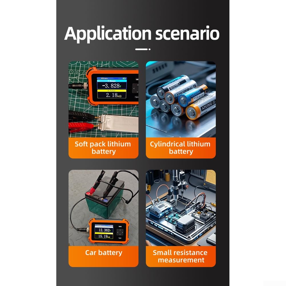 HR25 Litio per batteria Misuratore di Resistenza Interna, per Batteria Capacità Tester di Tensione per Batteria Test di Salute