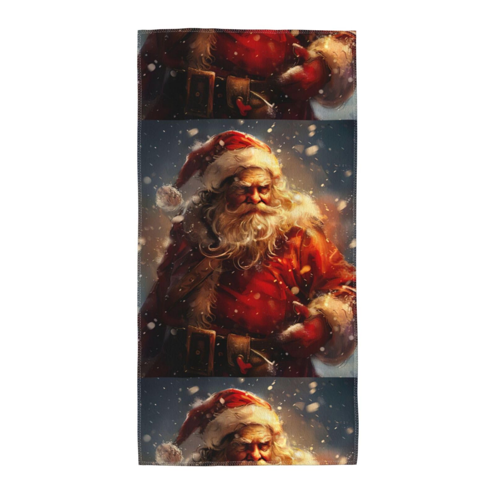 Cbaaghh Santa Claus Print Towel, Towels Thick Face Towels Fast Drying Washcloth For Bath, Spa, Gym
