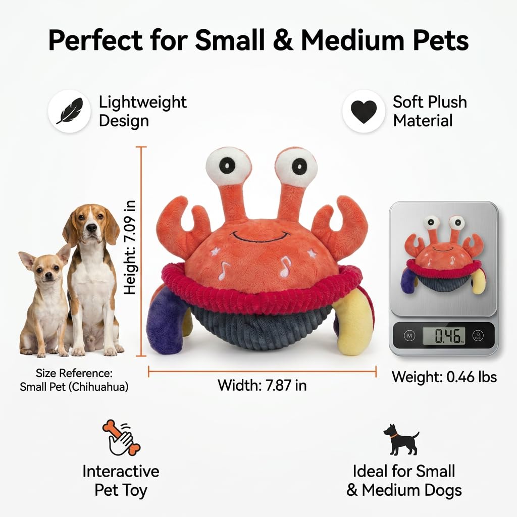Jouet interactif pour chien Crabe