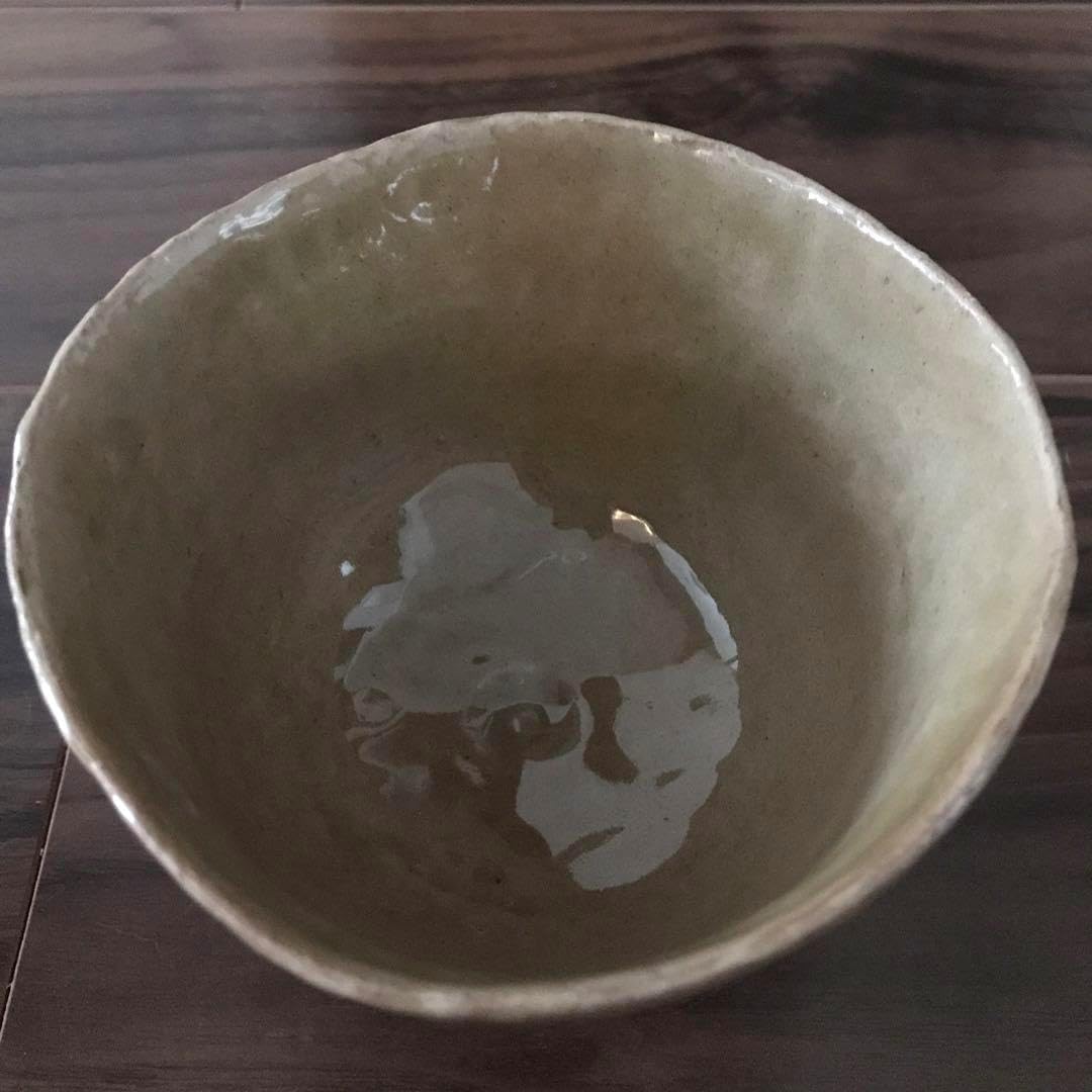 虫明焼 黒井一楽造 灰釉茶碗 共箱 二重箱 栞付き 虫明焼 黒井一楽造 灰釉茶碗 共箱 二重箱 栞付き