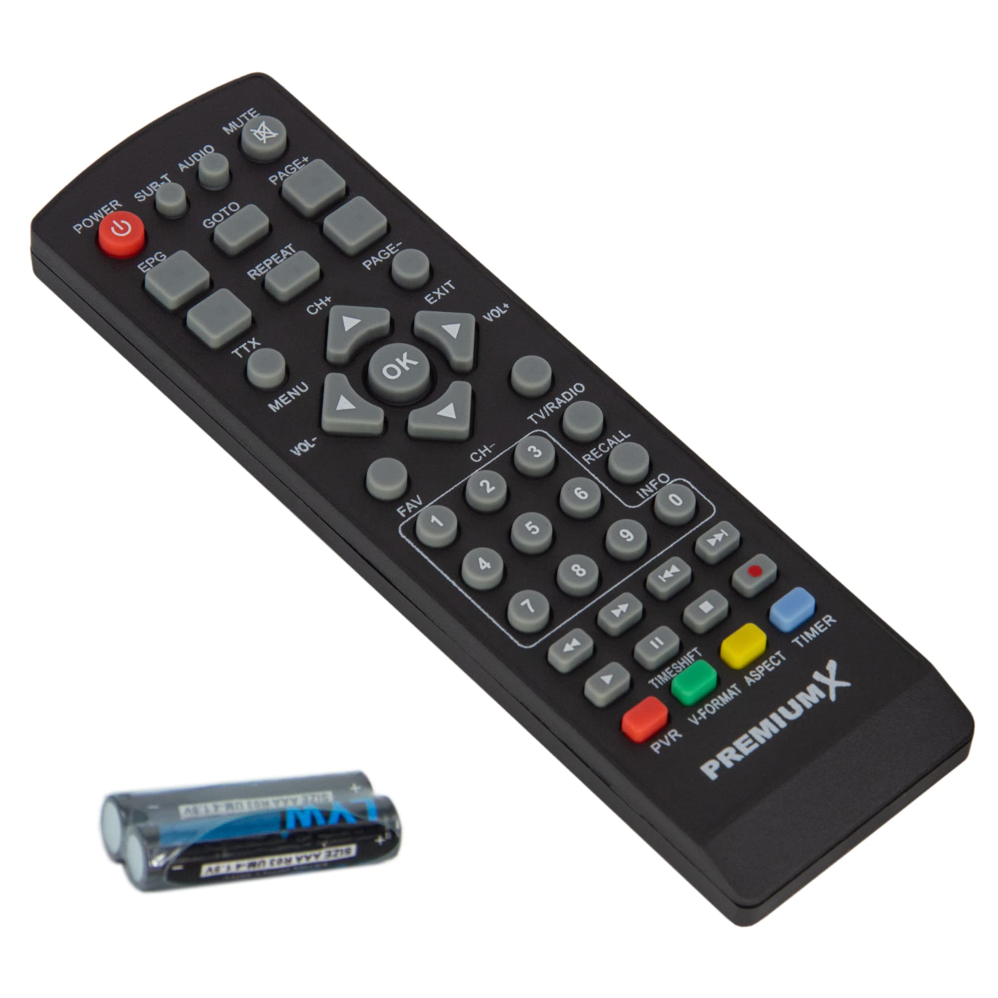 PremiumX FTA 540T Full HD Digitaler DVB-T2 terrestrischer TV Receiver H.265 HEVC | USB Mediaplayer SCART HDMI Antennenkabel | Auto Installation