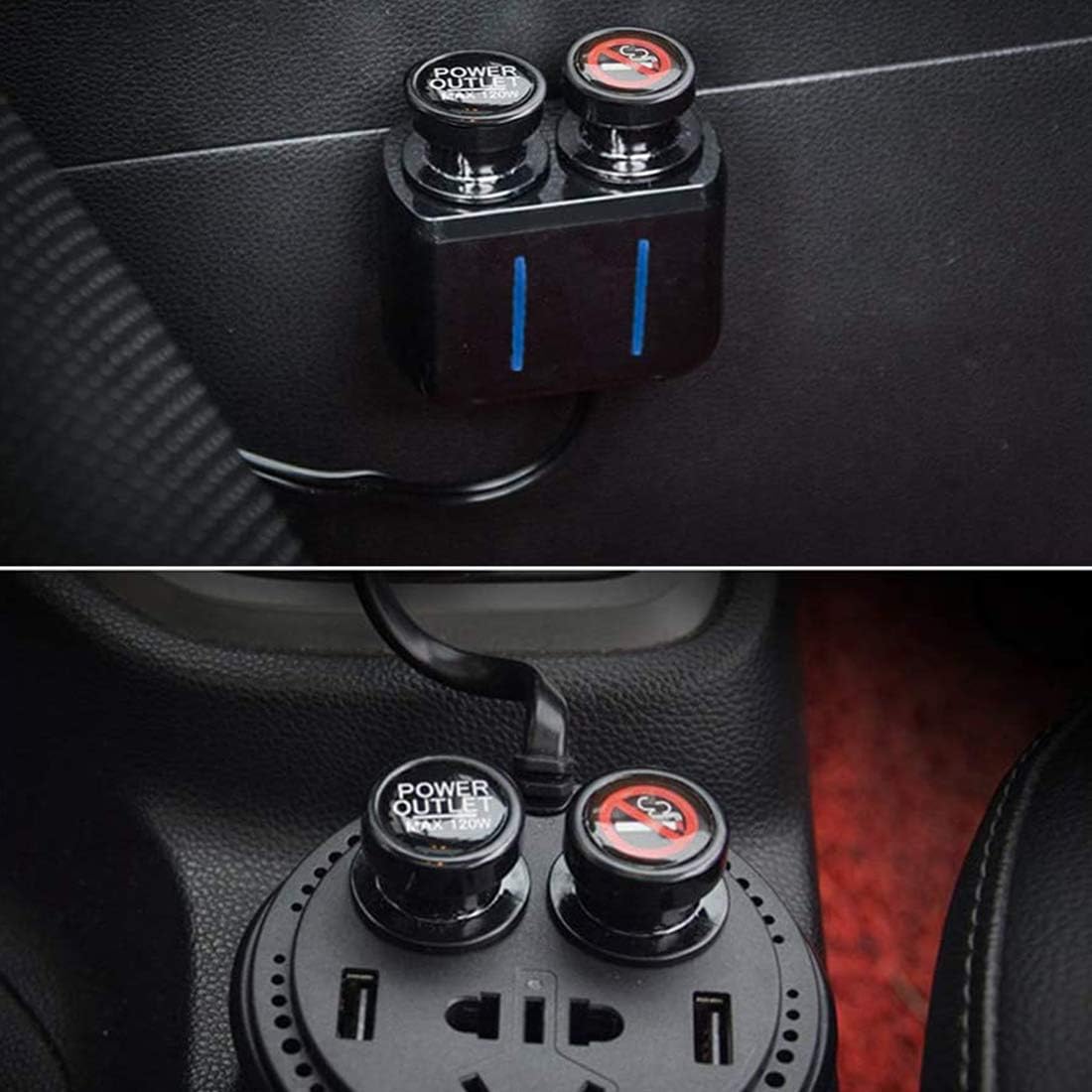 BREADEEP Cigarette Lighter Socket Cover Cap 8 Pack, Universal Waterproof Dustproof Plug for Car Power Port Outlet - Prevent Kids from Electric Shock