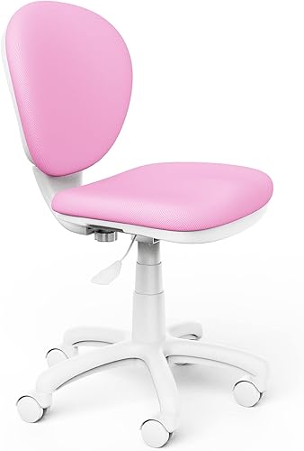 ENGERIO Silla de escritorio para niños, silla ergonómica de estudio para computadora con altura ajustable y soporte lumbar, silla giratoria de malla