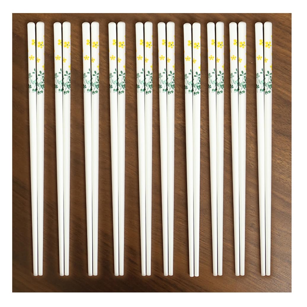 Copchette en Porcelaine Cadeau de Fleur, Baguettes Chinoises en os de la Chine, Baguettes Premium réutilisables, Lave-Vaisselle à Haute résistance à la température E