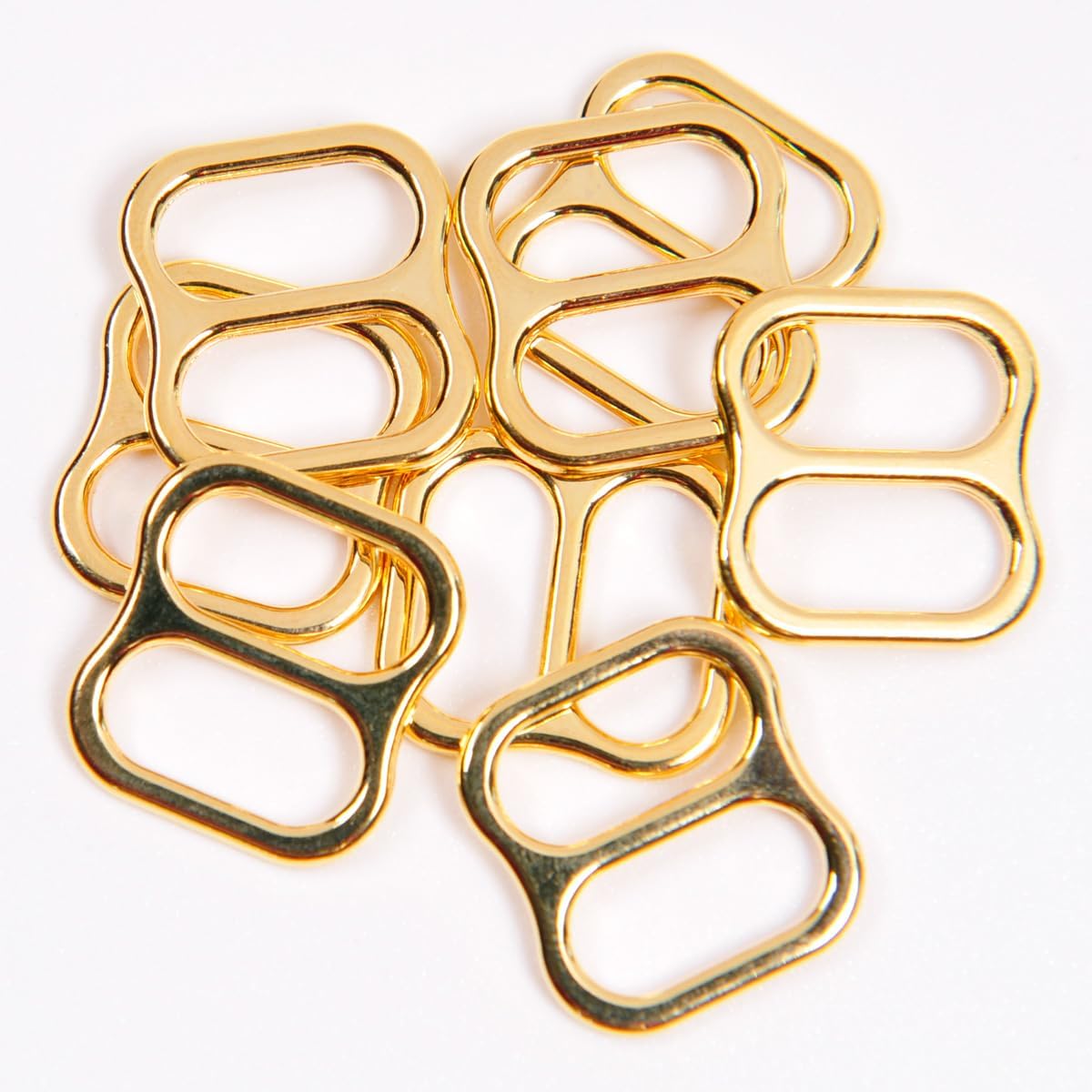 Porcelynne Gold Metal Alloy Wide Replacement Bra Strap Slide - 3/8" (10mm) Opening - 100 Pieces