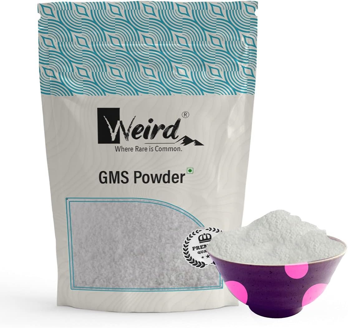 WEIRD GMS Powder 250GM for Ice Cream making, Cake Baking, Cake Fondant,Premix,Smooth, Soft & Creamy (Glycerol monostearate) Perfectly Smooth Texture and Enhanced Flavor Every Time!