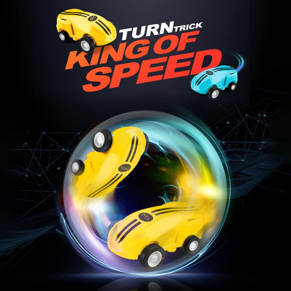 Flashspin Mini Racer, Rapid Rc Stunt Car, Mini Racer con luce Rapid Stunt Car Rotazione a 360 gradi Micro auto da corsa tascabili Regali for bambini Ragazzi Ragazze