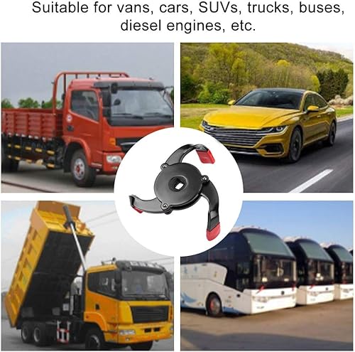 Miniatura 9 de ANGGREK Llave de filtro de aceite, universal de 2 vías, 3 mandíbulas, garra, llave de filtro de aceite de motor, herramienta de extracción de doble