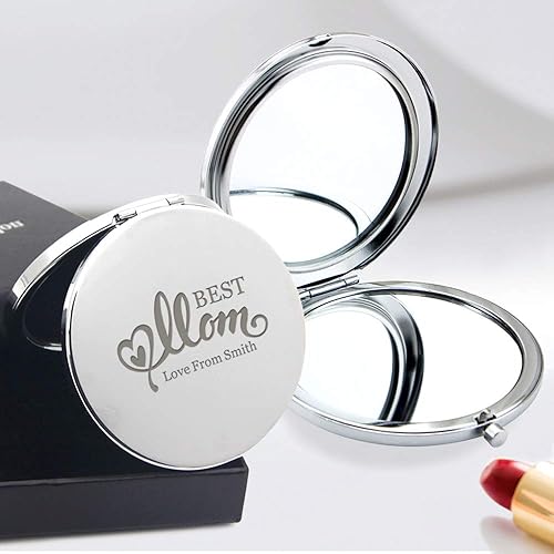 Miniatura 2 de Espejo compacto personalizado, espejo de mano, espejo de maquillaje, regalos para mamá, día de la madre, GIFS, mujeres, para viajes, tocador, espejo
