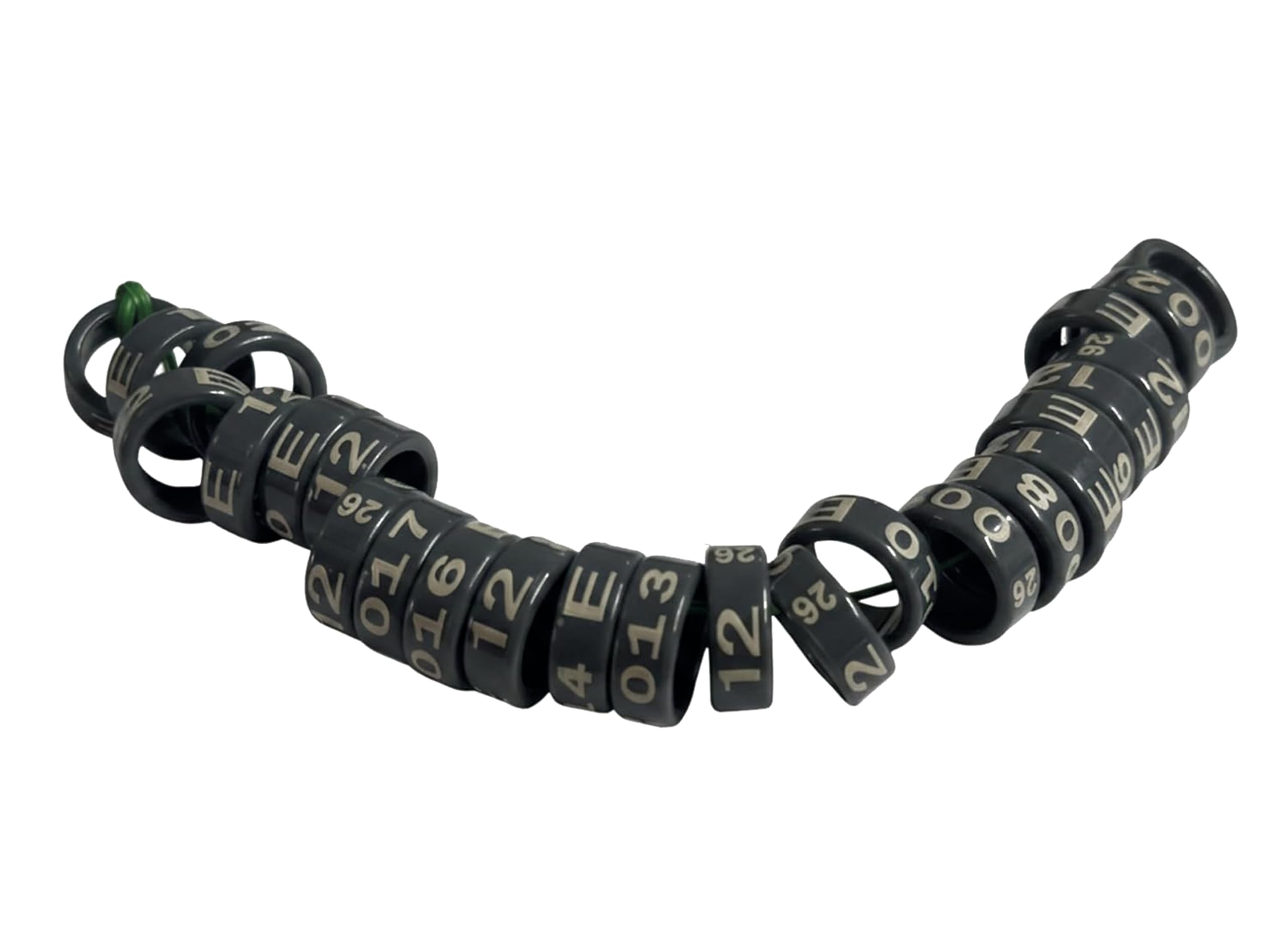 Genérico Anillas de Identificación para Aves Pack 25 uds Anillos Cerrados 2026 Color Gris para Las Patas de Gallinas, Anátidas, (16MM)